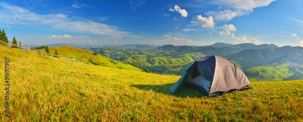 Fototapeta Kemping na wsi