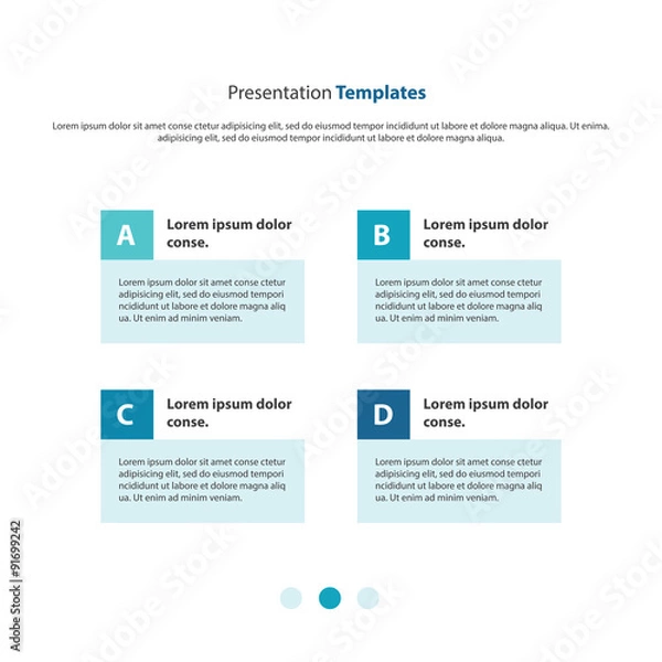 Fototapeta Presentation template column design