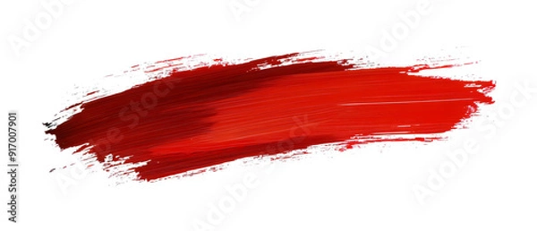 Fototapeta red paint brush stroke isolated isolated background transparent png