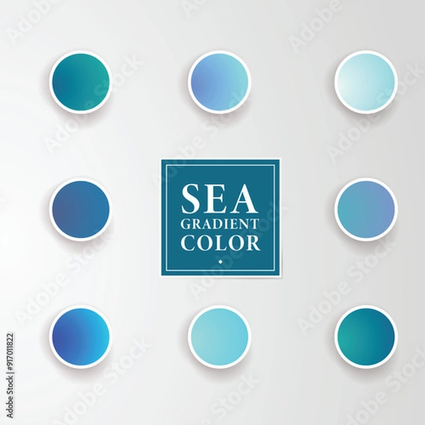Fototapeta Gradient Color Sea Palette