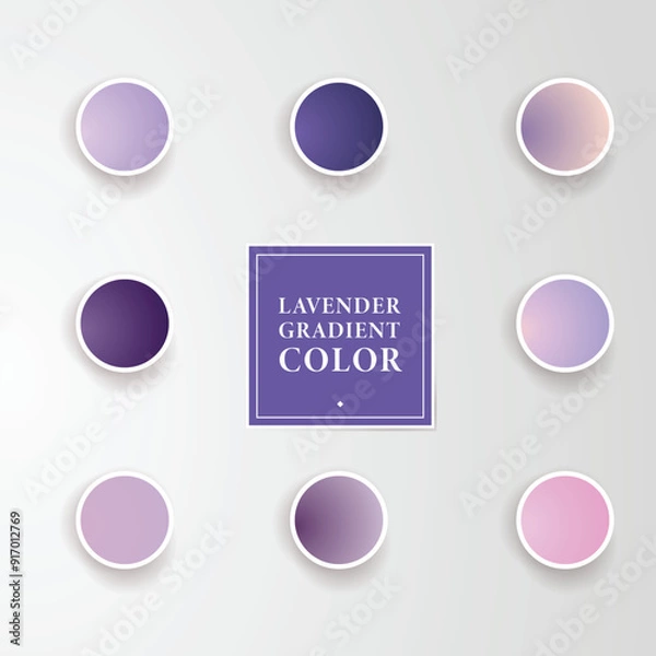 Fototapeta Gradient Color Lavender Palette