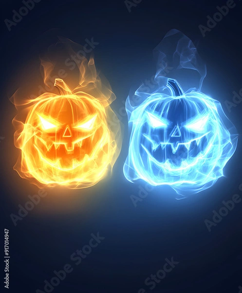 Fototapeta Geisterkürbis, made by AI