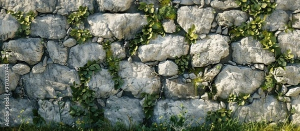 Obraz Vrh nad Skrbino boasts an Alpine limestone wall with an appealing copy space image