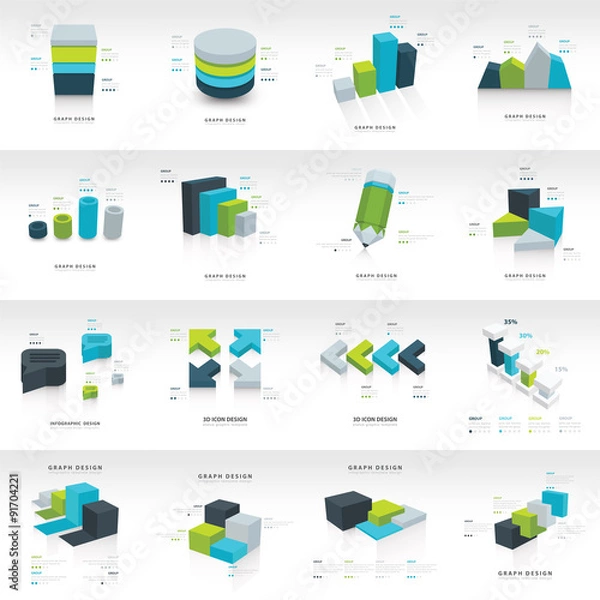 Fototapeta geometry  infographic template vector design