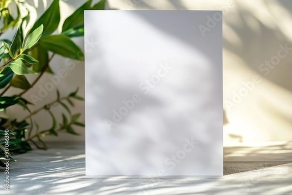 Obraz Blank paper mockup on isolated background created with generative ai