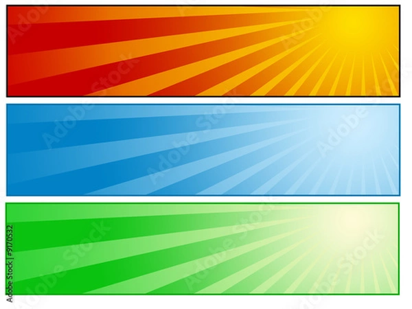 Obraz Sunny banner set