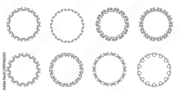 Fototapeta Set of frames and wreaths