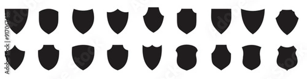 Obraz Shield icons set protect shield vector set shield security icons