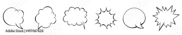 Obraz Sketchy cartoon speech bubbles