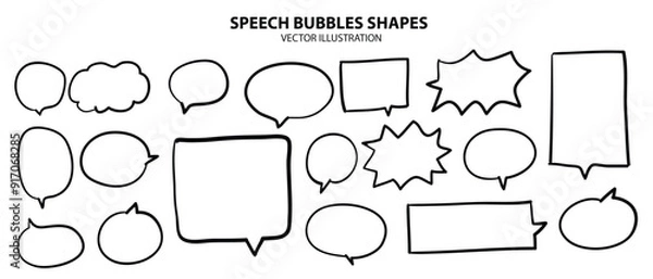 Fototapeta Speech bubbles vector.
