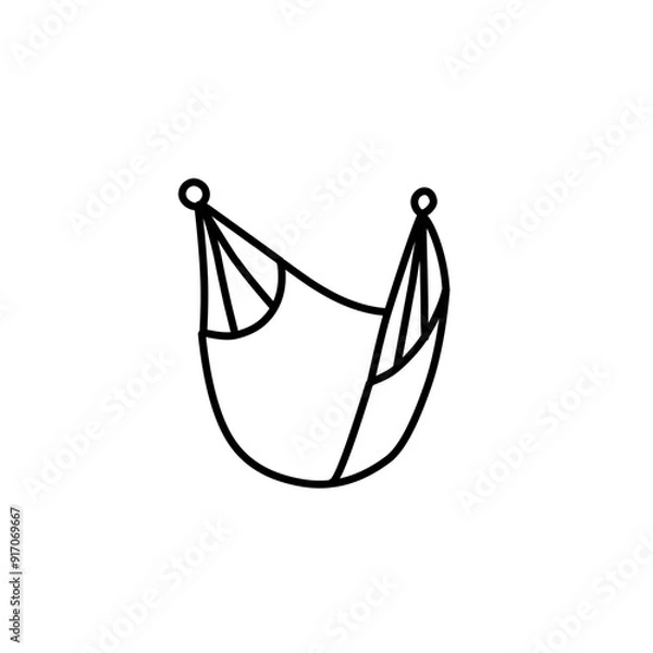 Fototapeta hammock line icon