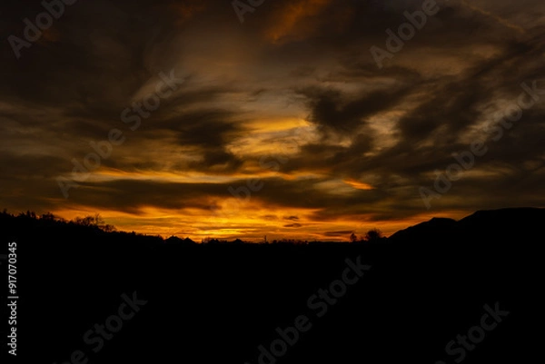 Obraz sunset in the mountains