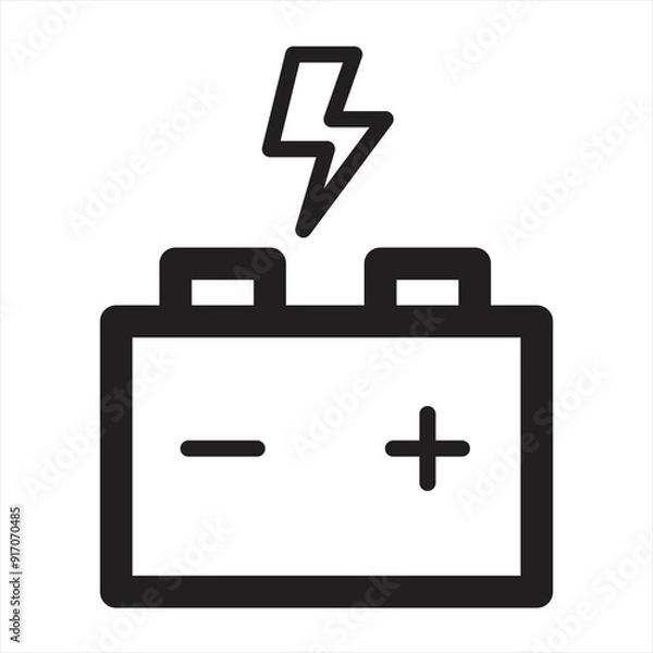 Fototapeta Car battery icon,vector illustration. Flat design style. vector car battery icon illustration isolated on White background, car battery icon . car battery icons