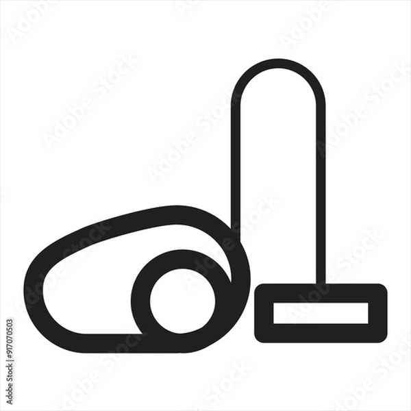 Fototapeta Vacuum Cleaner, Household Line Icon Logo Illustration. Household Icon-set. Suitable For Web Design, Logo, App.