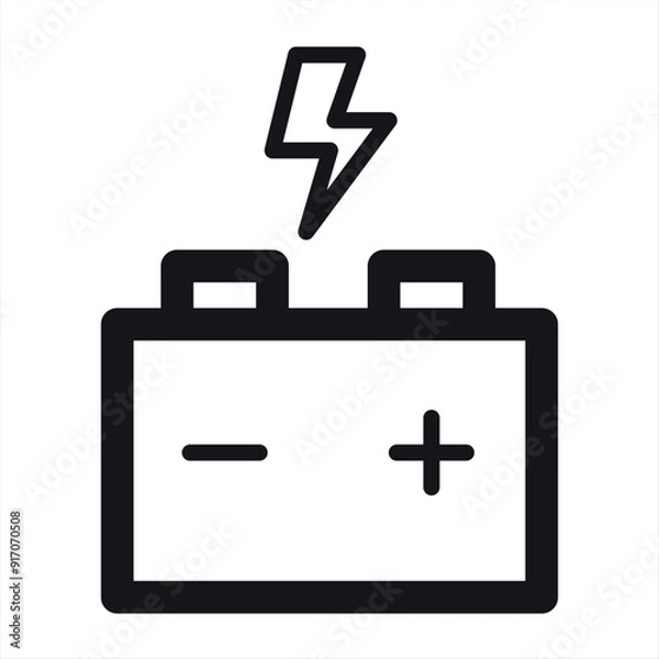 Fototapeta Car battery icon,vector illustration. Flat design style. vector car battery icon illustration isolated on White background, car battery icon . car battery icons