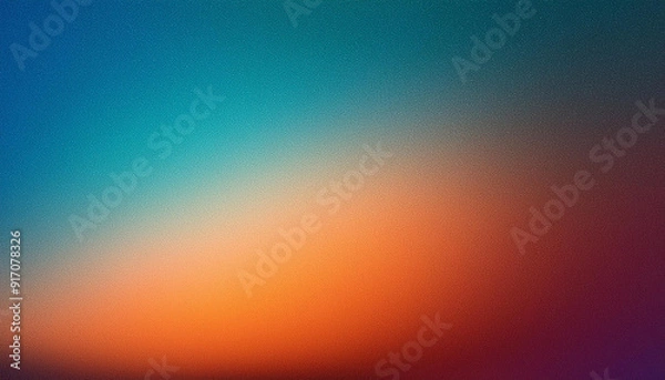 Fototapeta Vivid Gradient Texture. Blurred Fusion of Warm Orange and Red Tones Fading into Cool Blue Hues, USA Patrioric Dynamic Energetic Abstract Background