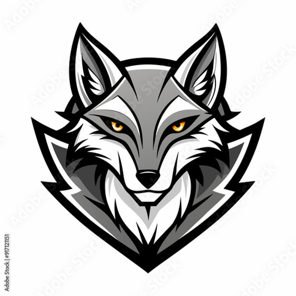 Fototapeta wolf head vector