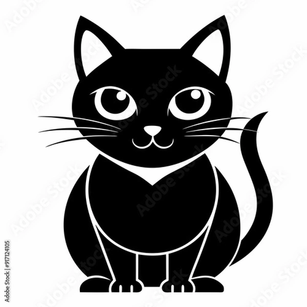 Obraz black cat cartoon