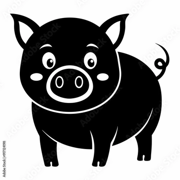 Obraz Pig vector image illustrator 