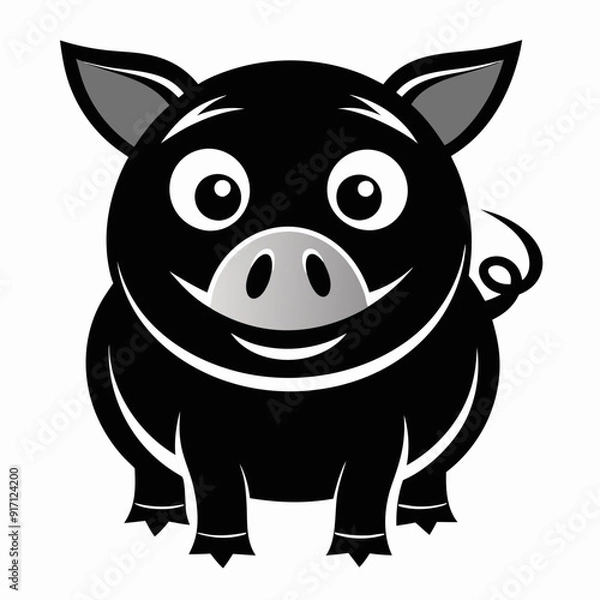 Obraz Pig  vector illustrator image 