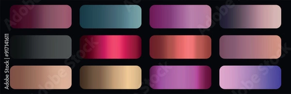 Fototapeta Set of colorful elegant gradients