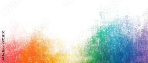 Fototapeta PNG Rainbow Colorful Utrawide Backdrop Abstract Rough Painting Texture Isolated On Transparent Background	