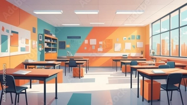 Obraz classroom in school