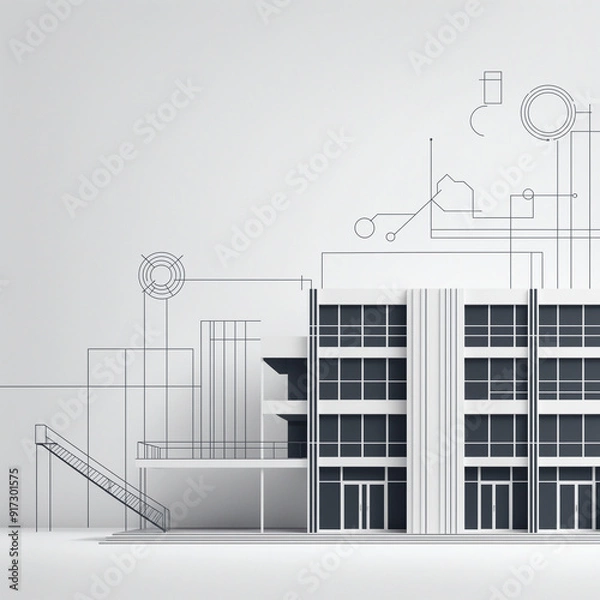 Obraz sketch of building