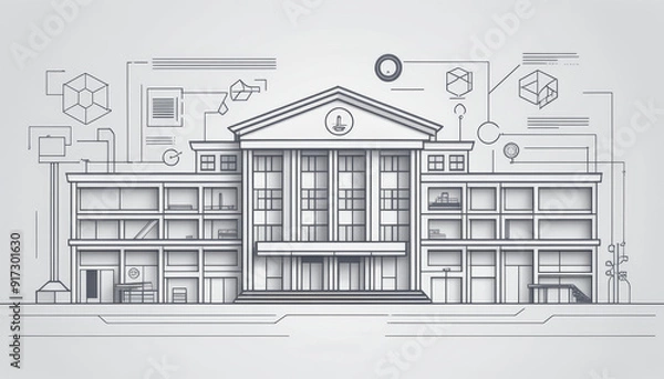 Obraz sketch of house