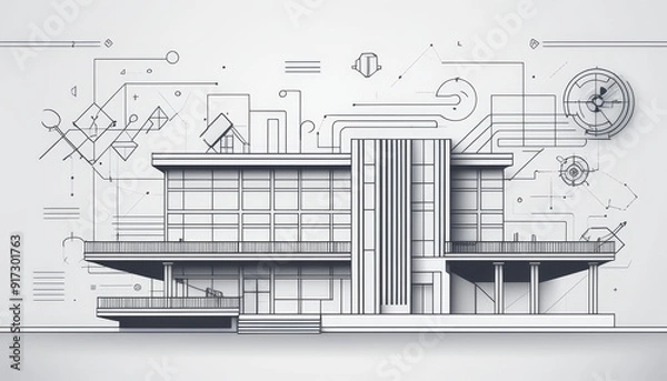 Obraz sketch of house