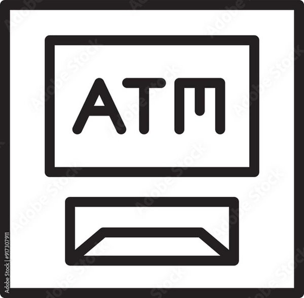 Obraz Atm Icon Illustration
