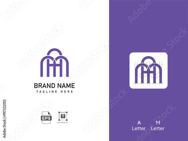 Obraz AM Letter Logo