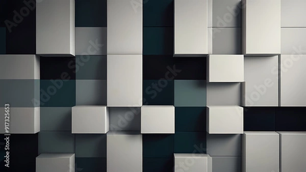 Fototapeta minimalist abstract background where the primary focus is on squares