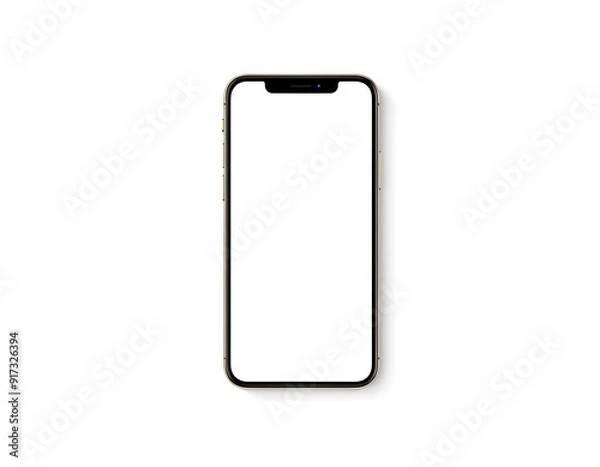 Fototapeta blank phone mockup on beige background create with ai