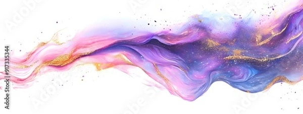 Fototapeta Abstract background with colorful liquid shapes and fluid patterns, glowing colors and dynamic forms. The illustration depicts an artistic background for design