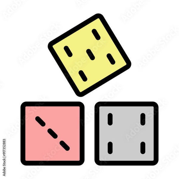 Fototapeta Dice Vector Filled Icon Design