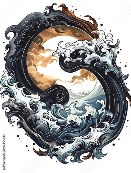 Obraz Yin and Yang Symbol