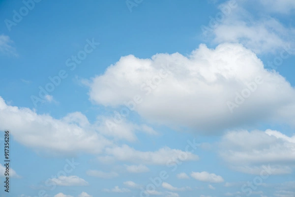 Fototapeta blue sky with white clouds