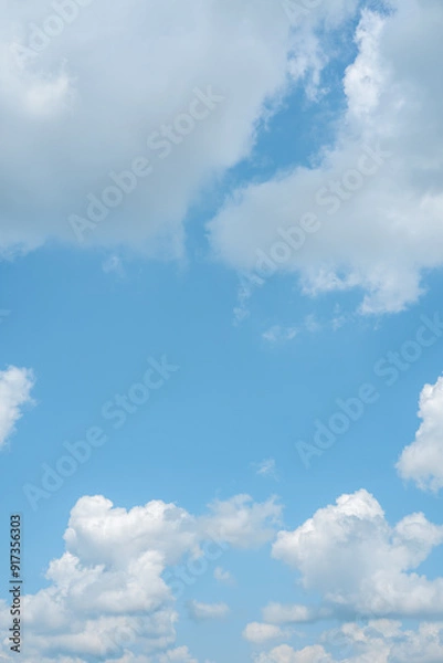 Fototapeta blue sky with white clouds