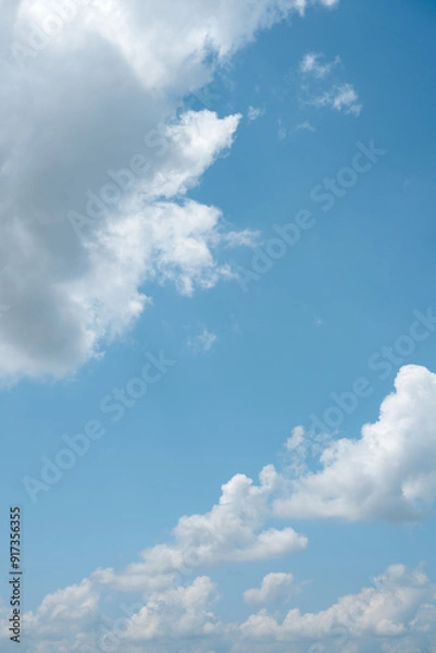 Fototapeta blue sky with white clouds