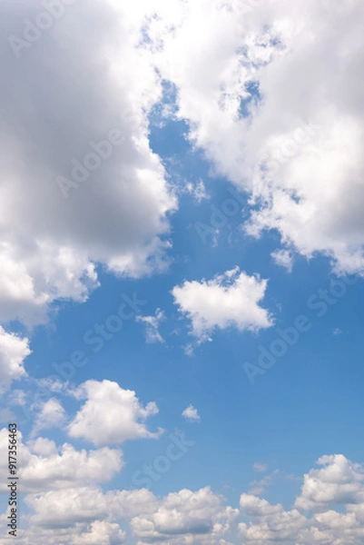 Fototapeta blue sky with white clouds
