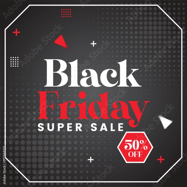 Obraz Black Friday social media template