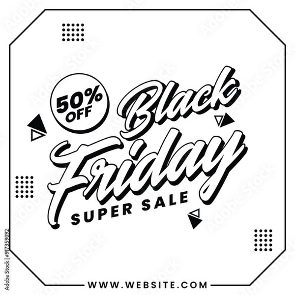 Obraz Black Friday social media template