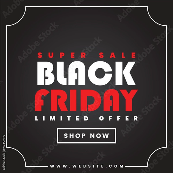 Fototapeta Black Friday social media template