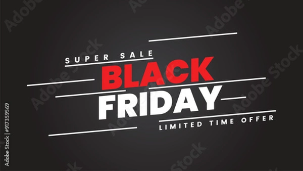 Fototapeta Black friday sale banner template