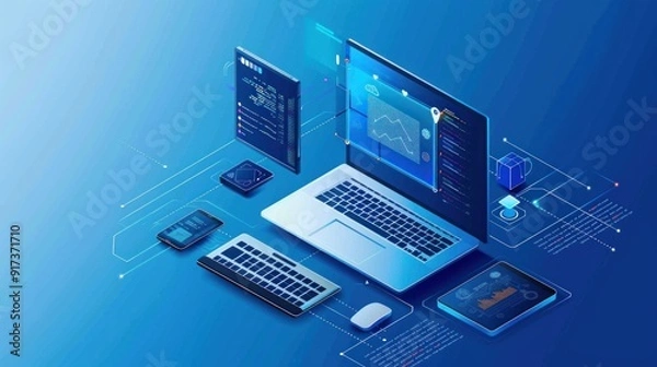 Obraz Modern Technology and Digital Network Concept