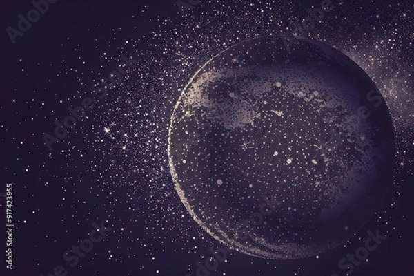 Fototapeta Retro Sci-Fi Background Futuristic landscape . Beautiful simple AI generated image in 4K, unique.