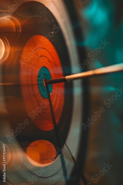 Obraz Accuracy, focus, and strategic success. concepts goal-setting, leadership business precision