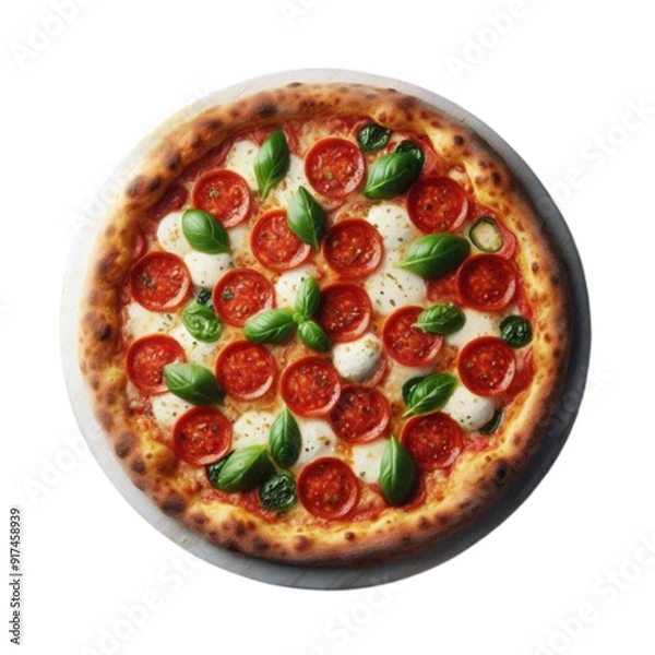 Fototapeta pizza aux pepperoni