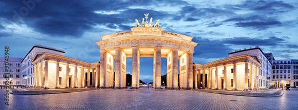 Fototapeta Brama Brandenburska, Berlin, Niemcy - panorama